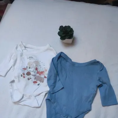 Lot 2 bodys longues manches - taille 1-3 mois / 56 - Primark